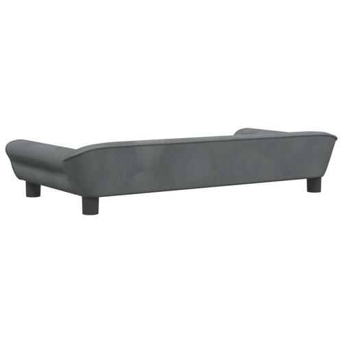 Sofa til børn 100x50x26 cm velour mørkegrå