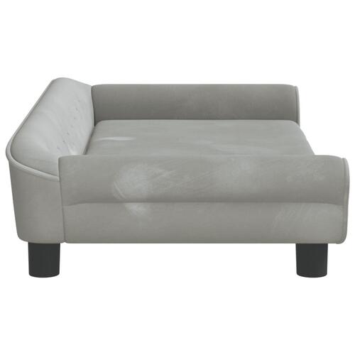 Sofa til børn 100x50x26 cm velour lysegrå