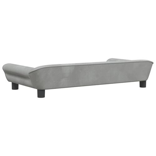 Sofa til børn 100x50x26 cm velour lysegrå