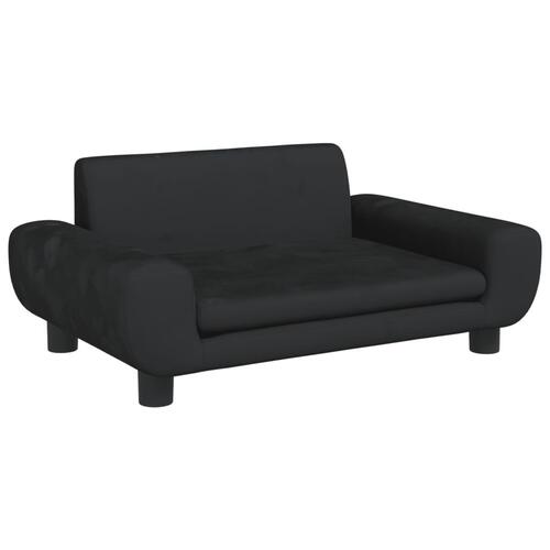 Sofa til børn 70x45x33 cm velour sort
