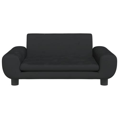 Sofa til børn 70x45x33 cm velour sort