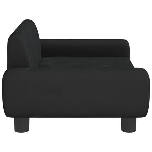 Sofa til børn 70x45x33 cm velour sort