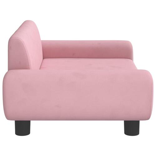 Sofa til børn 70x45x33 cm velour lyserød