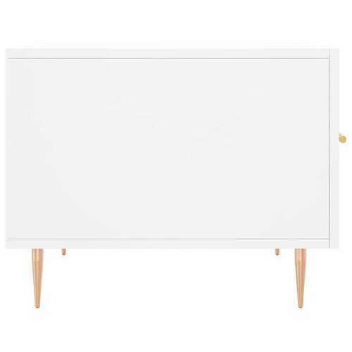 Sofabord 50x50x40 cm konstrueret træ hvid