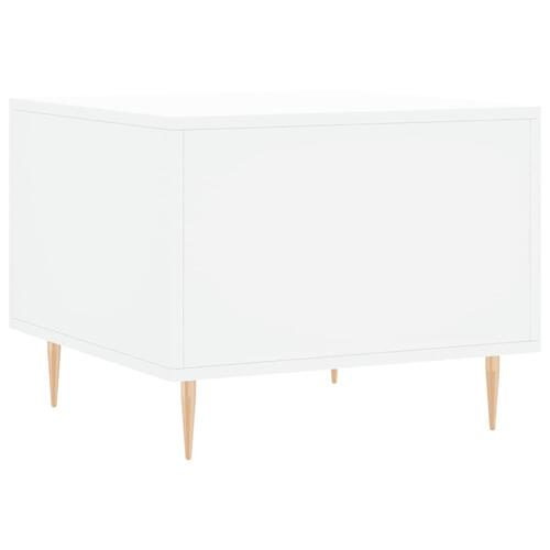 Sofabord 50x50x40 cm konstrueret træ hvid