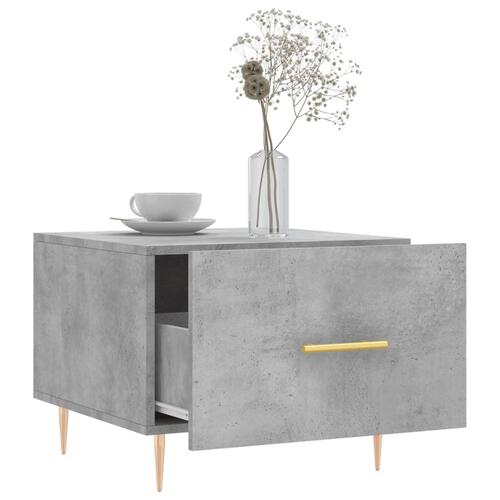 Sofabord 50x50x40 cm konstrueret træ betongrå