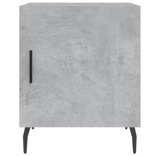 Sengebord 40x40x50 cm konstrueret træ betongrå
