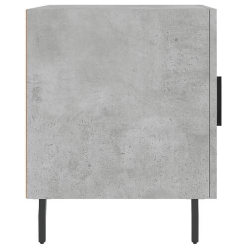 Sengebord 40x40x50 cm konstrueret træ betongrå