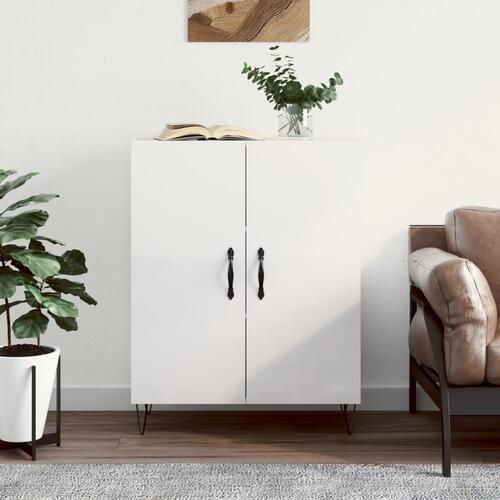 Skænk 69,5x34x90 cm konstrueret træ hvid højglans
