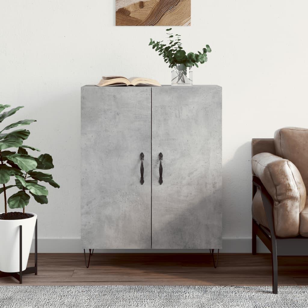 Skænk 69,5x34x90 cm konstrueret træ betongrå