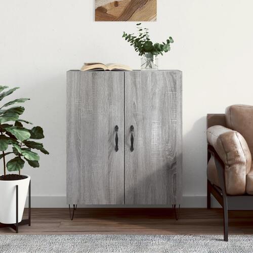 Skænk 69,5x34x90 cm konstrueret træ grå sonoma-eg