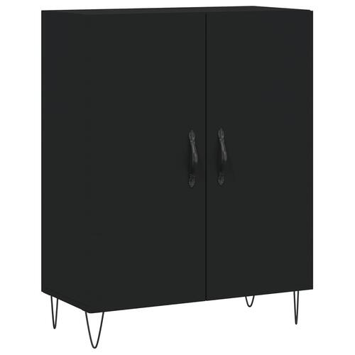 Skænk 69,5x34x90 cm konstrueret træ sort