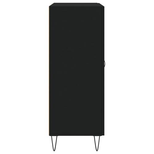 Skænk 69,5x34x90 cm konstrueret træ sort
