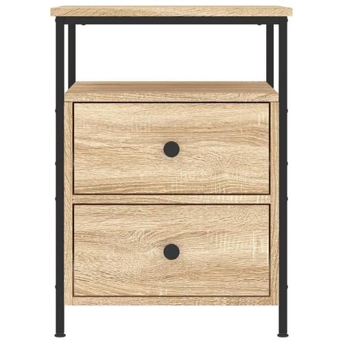 Sengebord 44x45x60 cm konstrueret træ sonoma-eg