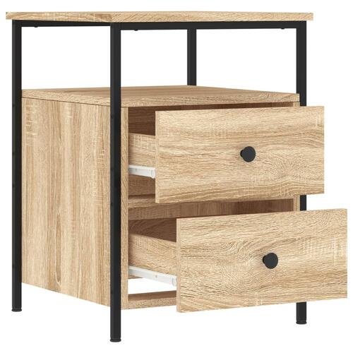 Sengebord 44x45x60 cm konstrueret træ sonoma-eg
