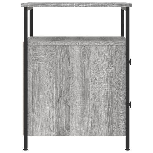 Sengebord 44x45x60 cm konstrueret træ grå sonoma-eg