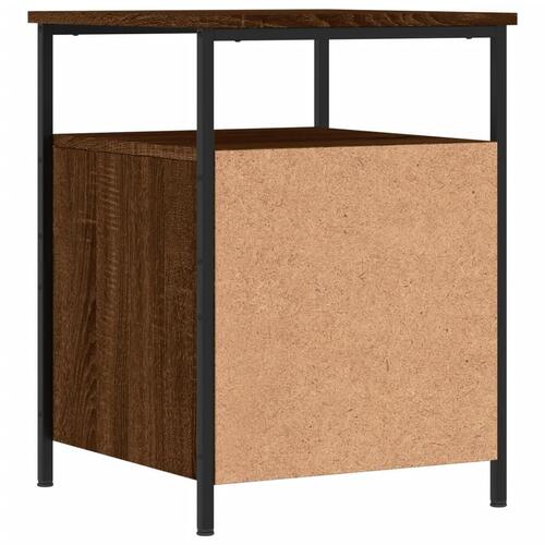 Sengebord 44x45x60 cm konstrueret træ brun egetræsfarve