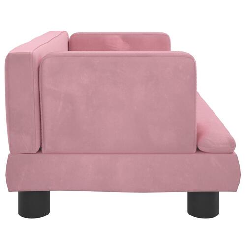 Hundeseng 60x40x30 cm velour lyserød