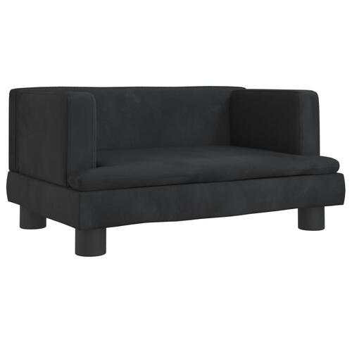 Hundeseng 60x40x30 cm velour sort