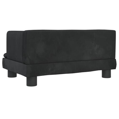 Hundeseng 60x40x30 cm velour sort