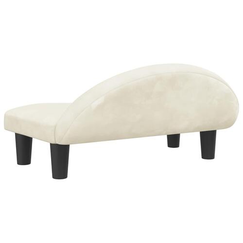 Hundeseng 70x52x30 cm velour cremefarvet