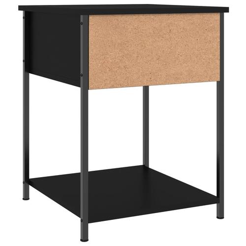 Sengeborde 2 stk. 44x45x58 cm konstrueret træ sort