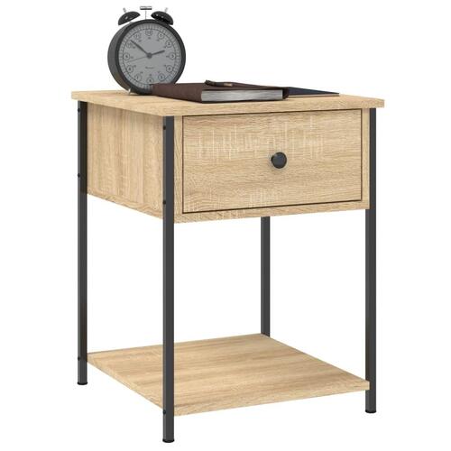 Sengeborde 2 stk. 44x45x58 cm konstrueret træ sonoma-eg
