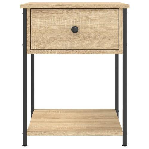 Sengeborde 2 stk. 44x45x58 cm konstrueret træ sonoma-eg