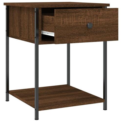 Sengeborde 2 stk. 44x45x58 cm røget egetræsfarve