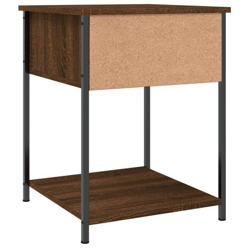 Sengeborde 2 stk. 44x45x58 cm røget egetræsfarve