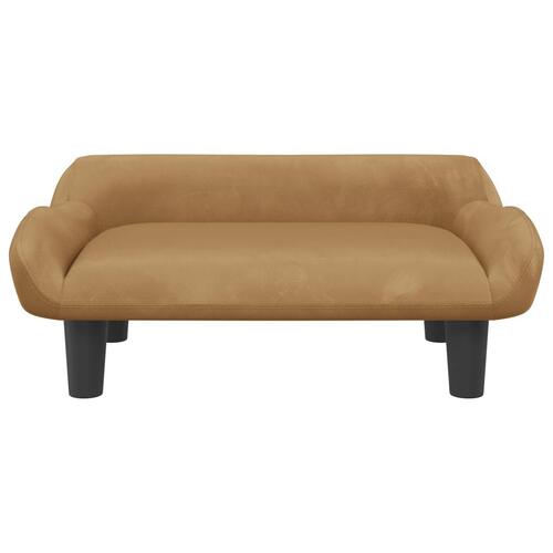 Hundeseng 70x40x24 cm velour brun