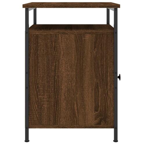 Sengeborde 2 stk. 40x42x60 cm konstrueret træ brunt egetræ