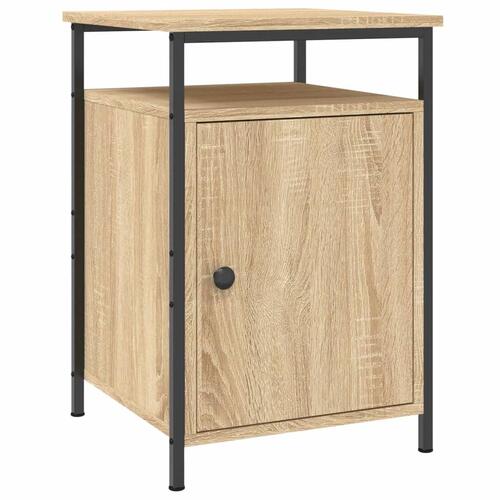 Sengeborde 2 stk. 40x42x60 cm konstrueret træ sonoma-eg