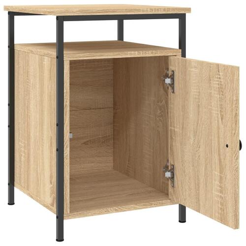 Sengeborde 2 stk. 40x42x60 cm konstrueret træ sonoma-eg