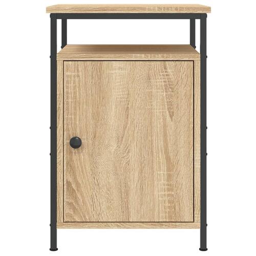 Sengeborde 2 stk. 40x42x60 cm konstrueret træ sonoma-eg