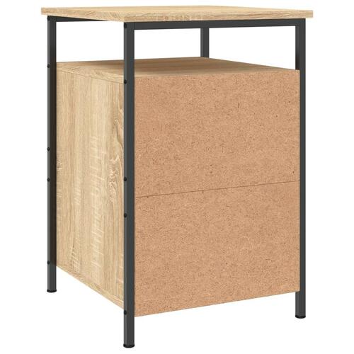 Sengeborde 2 stk. 40x42x60 cm konstrueret træ sonoma-eg