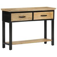Konsolbord 110x30x75 cm massivt ru mangotræ