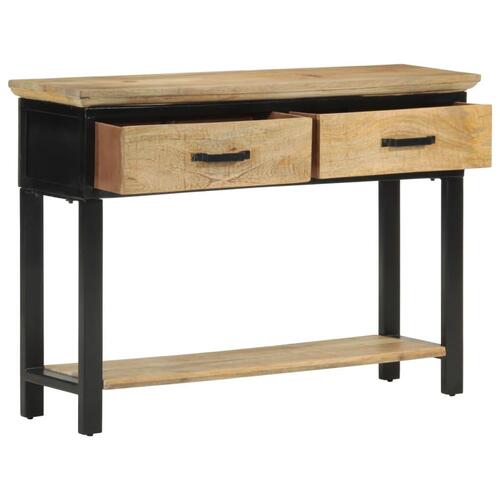 Konsolbord 110x30x75 cm massivt ru mangotræ