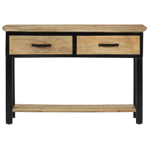 Konsolbord 110x30x75 cm massivt ru mangotræ