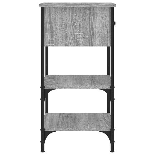Sengeborde 2 stk. 34x36x70 cm konstrueret træ grå sonoma-eg
