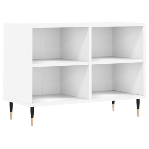 Tv-bord 69,5x30x50 cm konstrueret træ hvid