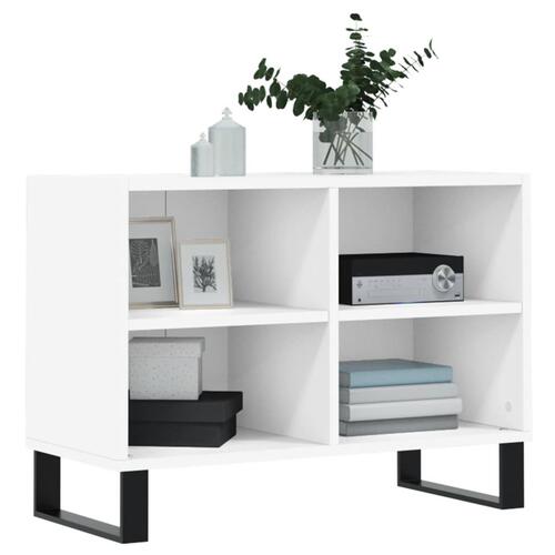 Tv-bord 69,5x30x50 cm konstrueret træ hvid