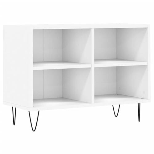 Tv-bord 69,5x30x50 cm konstrueret træ hvid