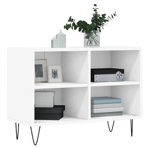 Tv-bord 69,5x30x50 cm konstrueret træ hvid