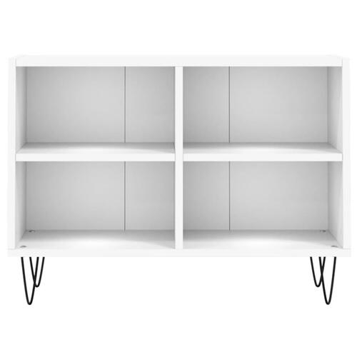 Tv-bord 69,5x30x50 cm konstrueret træ hvid
