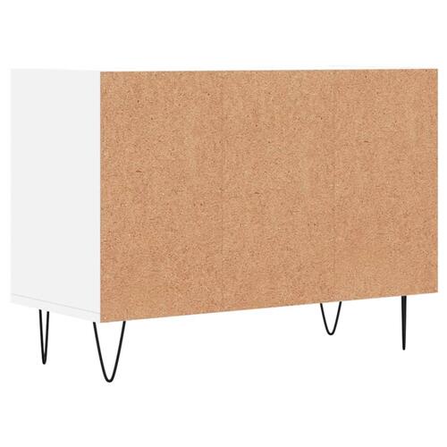 Tv-bord 69,5x30x50 cm konstrueret træ hvid