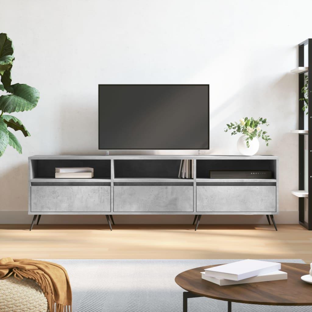 Tv-bord 150x30x44,5 cm konstrueret træ betongrå