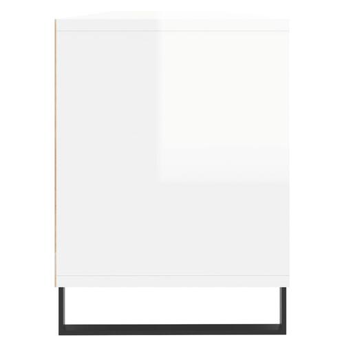 Tv-bord 150x30x44,5 cm konstrueret træ hvid højglans