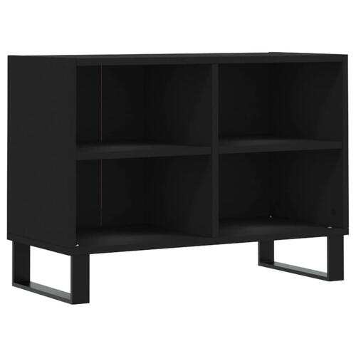 Tv-bord 69,5x30x50 cm konstrueret træ sort