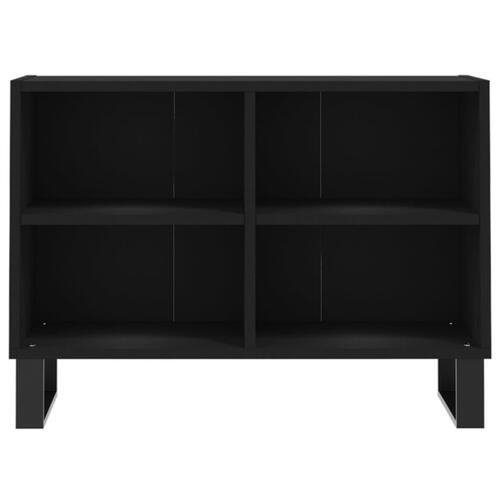 Tv-bord 69,5x30x50 cm konstrueret træ sort